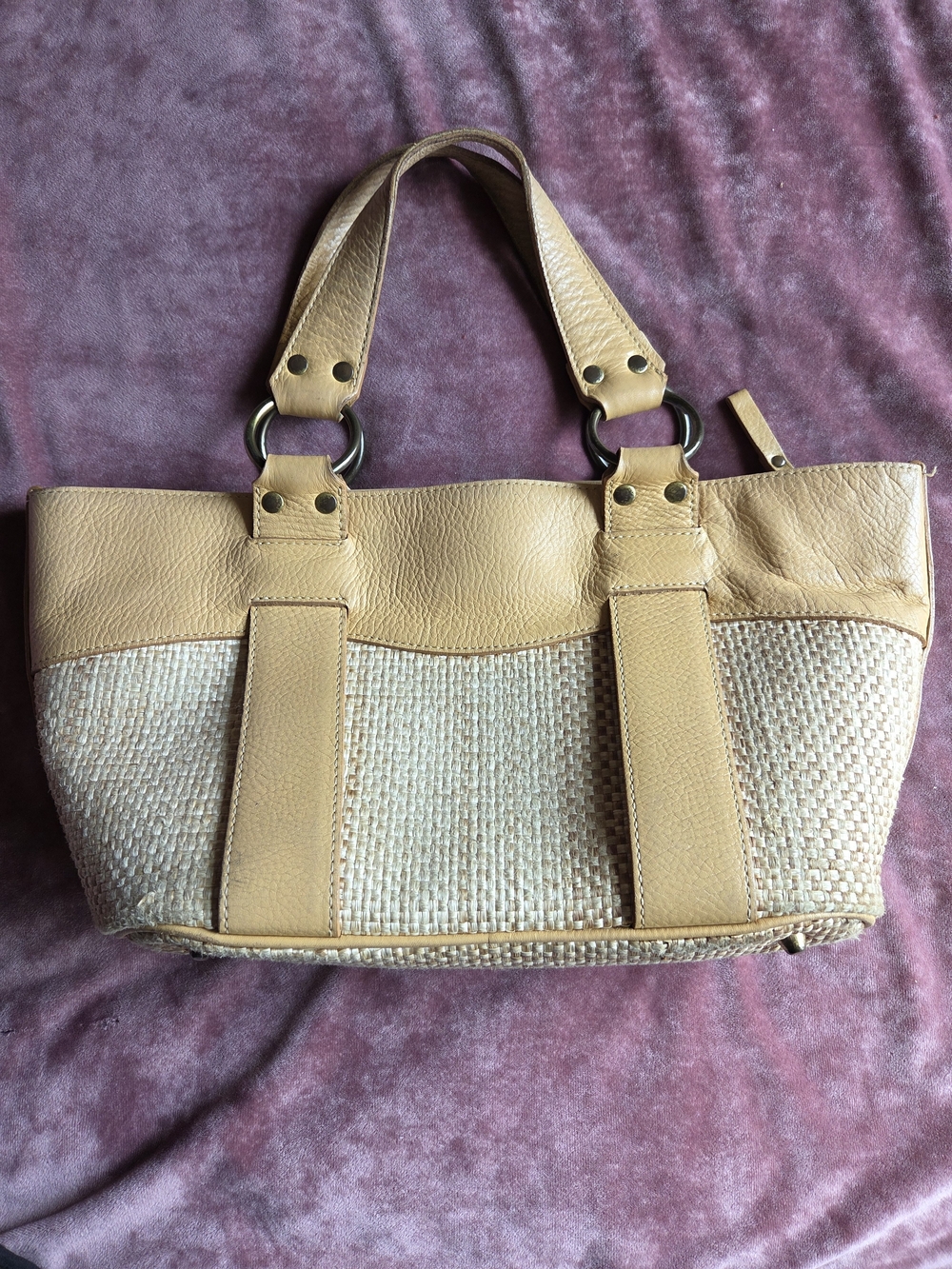 Chloe Basket Bag Straw Raffia Tote / Shoulder Bag - Picture 4 of 13